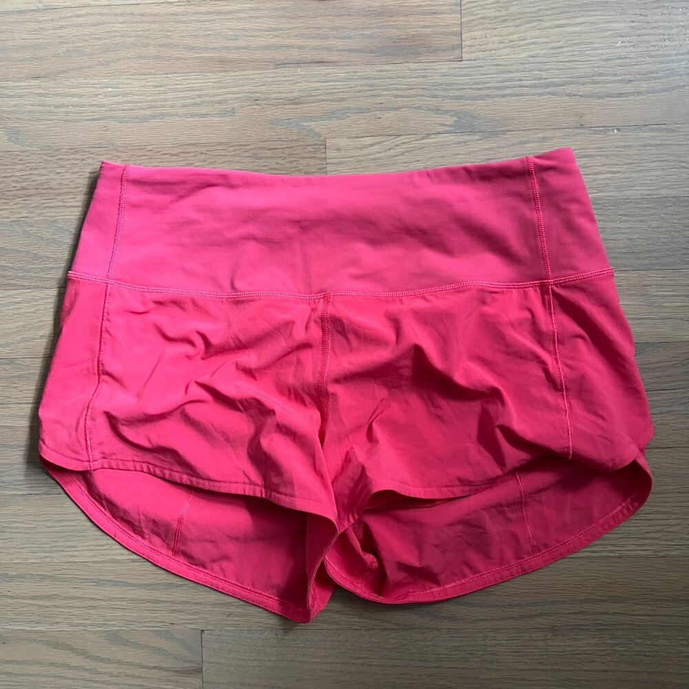 Speed Up High-Rise Lined Short 2.5" Glaze Pink Size 8 Running Run